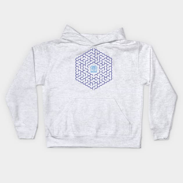 Honeycomb maze Kids Hoodie by RNko